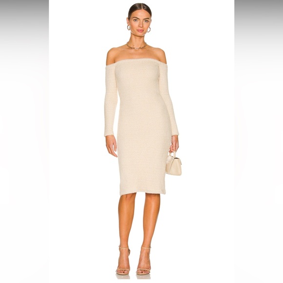 MAJORELLE Loulya Midi Dress Buttermilk Women's Size XXS - Picture 1 of 3